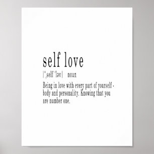 Self love definition poster print, new home, birth