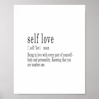 Self love definition poster print, new home, birth