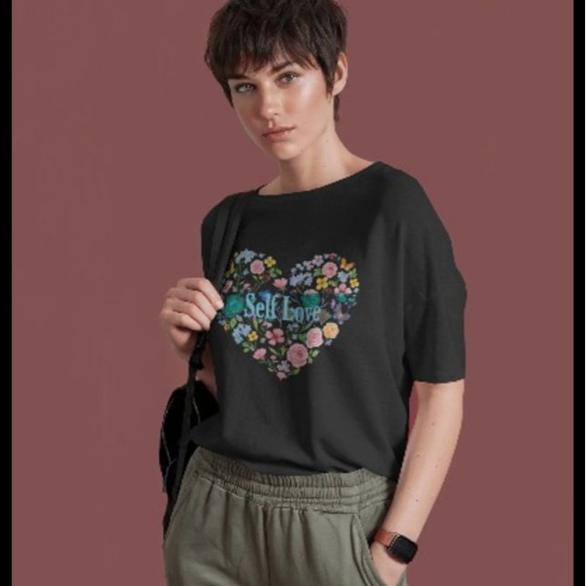 Self Love floral heart T-Shirt (Creator Uploaded)