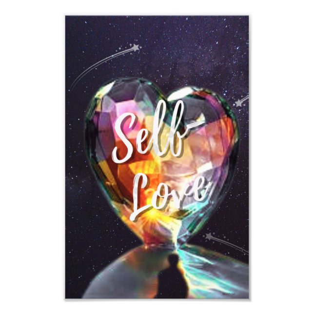 Self Love Galaxy Heart Inspirational Enlargement Photo Print (Front)