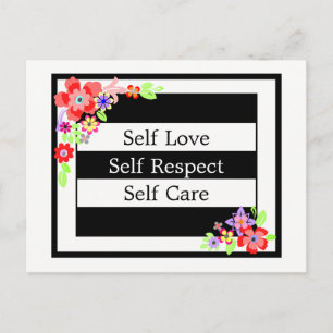 "Self Love" Gorgeous Floral Postcard. Postcard
