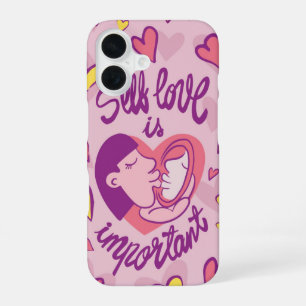 Self Love Is Important – Empowering Affirmation iPhone 16 Case