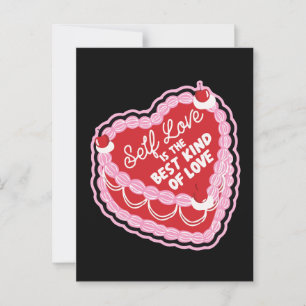 Self love is the best kind of love aesthetic cake  postcard