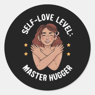 Self-love Level Master Hugger Sticker