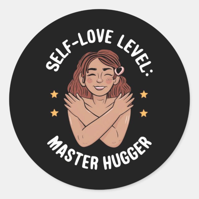 Self-love Level Master Hugger Sticker  (Front)