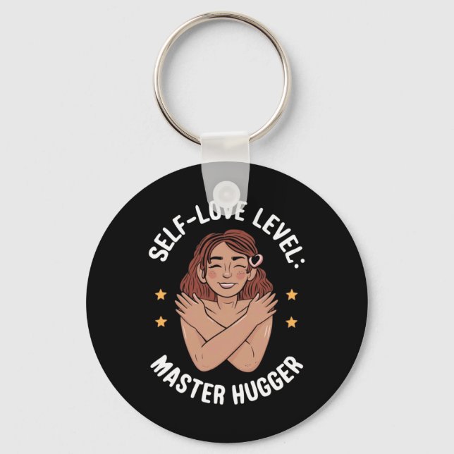 Self-love Level Master Hugger Sticker  Key Ring (Front)