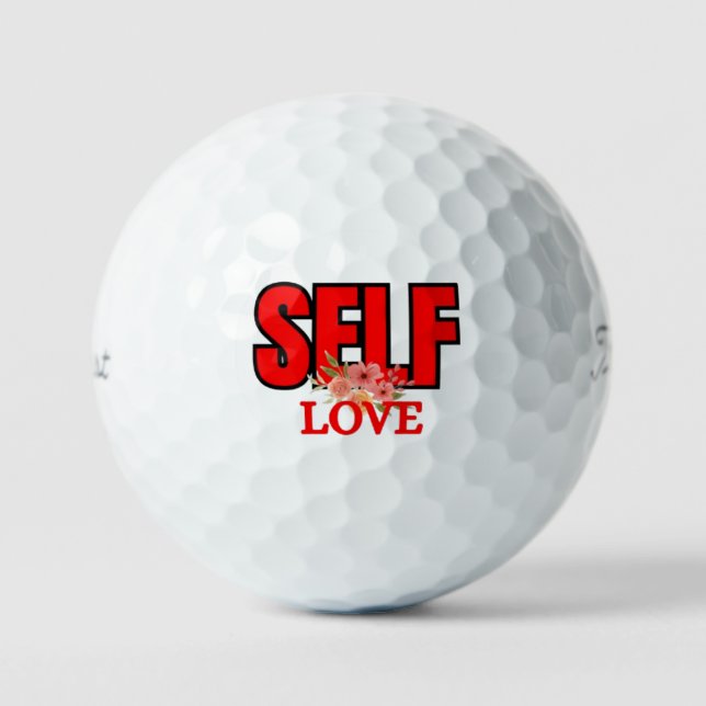 Self Love Positive Mindset Motivation Golf Balls (Front)