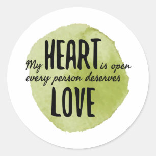 self love positive vibes for life acceptance classic round sticker