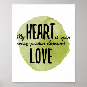 self love positive vibes for life acceptance poster