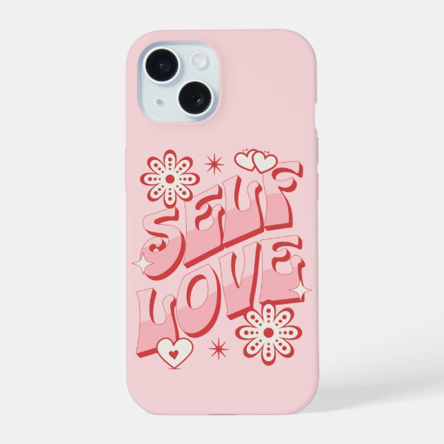 Self Love Retro T-Shirt iPhone 15 Case (Back)