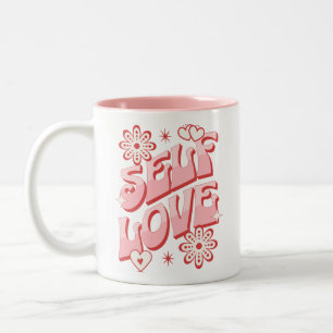 Self Love Retro T-Shirt Two-Tone Coffee Mug