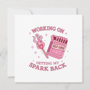 Self Love Spark Pink Matchbook Empowerment Invitation