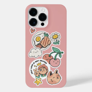SELF LOVE STICKERS SELF LOVE IS NOT SELFISH iPhone 14 PRO MAX CASE