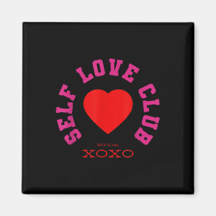 Self Love Valentines Club Vintage Mental Health Aw Magnet
