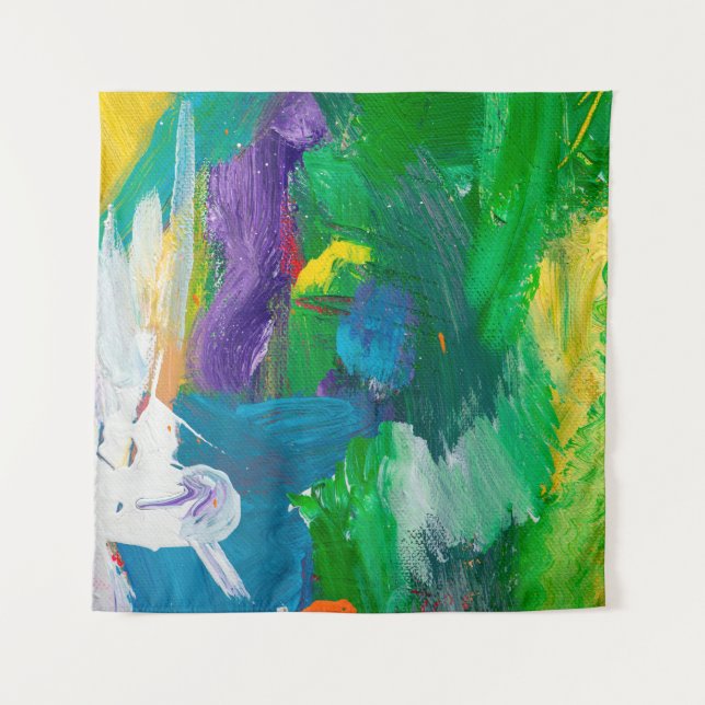 Self made abstract background. abstract,acrylic,ar tapestry (Front)