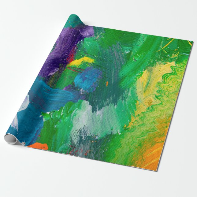 Self made abstract background. abstract,acrylic,ar wrapping paper (Unrolled)
