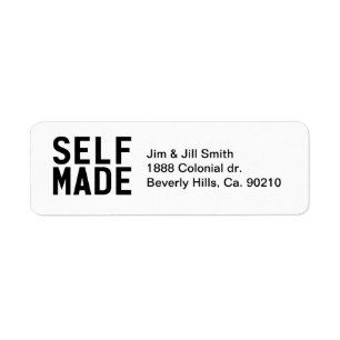 Self Made Independent Return Address Label