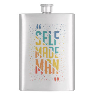Self Made Man   Funny LGBTQ   Pride Month Hip Flask