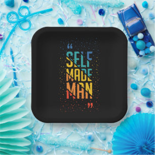 Self Made Man Funny LGBTQ Pride Month Paper Plate