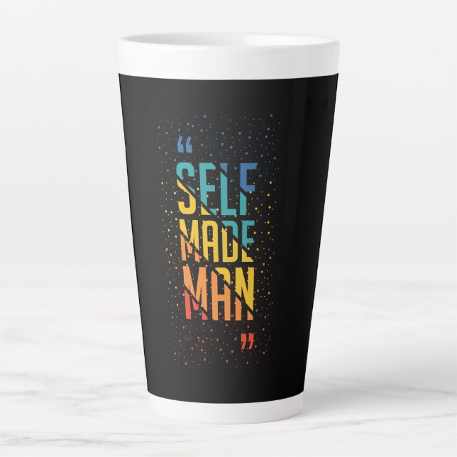 Self Made Man – LGBTQ+ Trans Pride Latte Mug (Front)