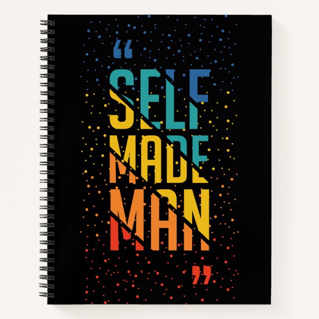 Self Made Man – LGBTQ+ Trans Pride Notebook (Front)