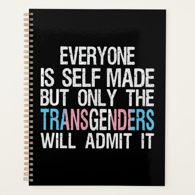 Self Made Transgender Man LGBT Trans Flag FTM Planner (Front)