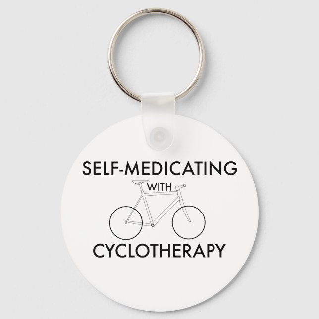 Self-medicating with cyclotherapy key ring (Front)
