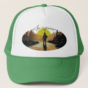 Self Meditation Fly Fishing In Mountain Stream Trucker Hat
