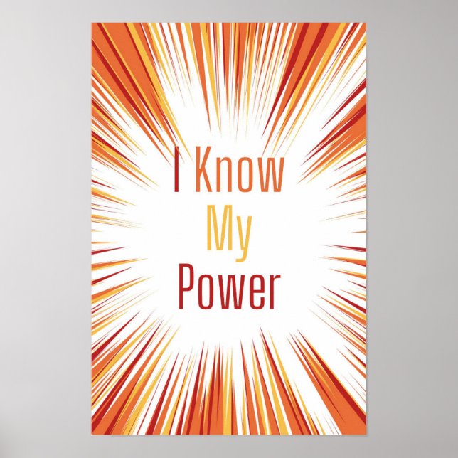 Self Motivational : I Know my Power: Poster (Front)