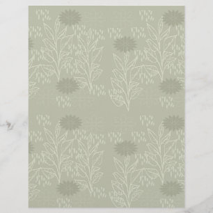Self olive green Scrapbook Paper: