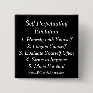 Self Perpetuating Evolution, The Five Keys 15 Cm Square Badge