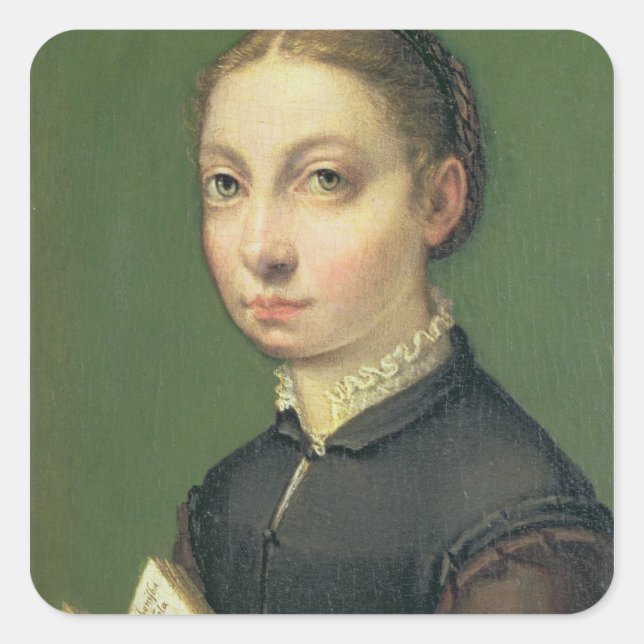 Self portrait, 1554 square sticker (Front)