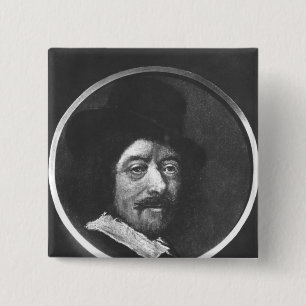 Self portrait 15 cm square badge