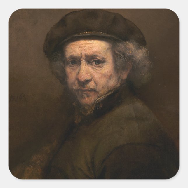 Self-Portrait, 1659 (oil on canvas) Square Sticker (Front)