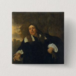 Self Portrait, 1662 15 Cm Square Badge