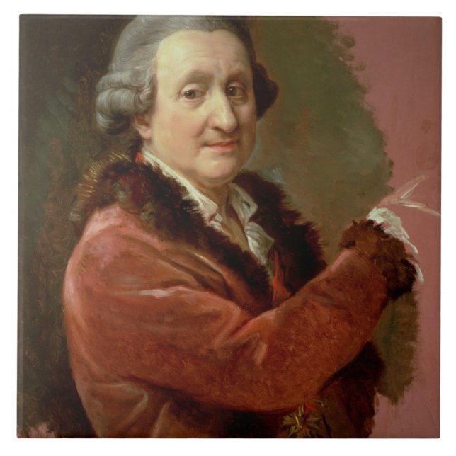 Self Portrait, 1773-87 (oil on canvas) Tile (Front)