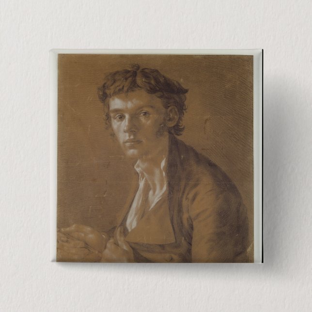 Self Portrait, 1802 15 Cm Square Badge (Front)