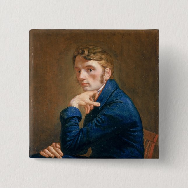 Self Portrait, 1805 15 Cm Square Badge (Front)