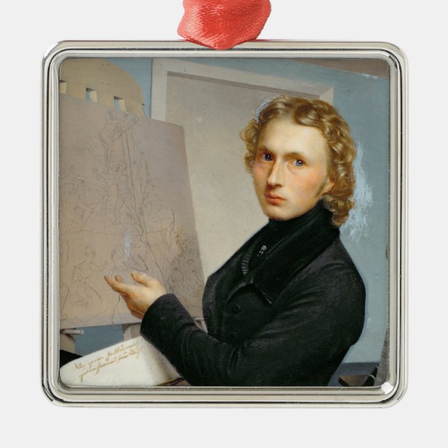 Self Portrait, 1822 Metal Ornament (Front)
