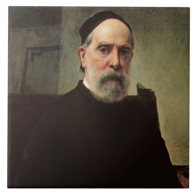 Self Portrait, 1878 (oil on canvas) Ceramic Tile (Front)