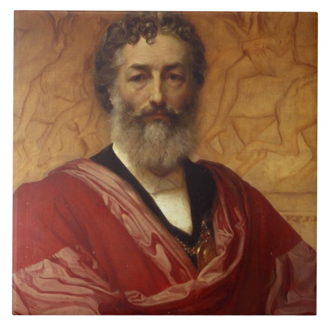Self Portrait, 1880 (oil on canvas) Tile (Front)