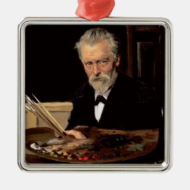 Self portrait, 1905 metal tree decoration (Front)