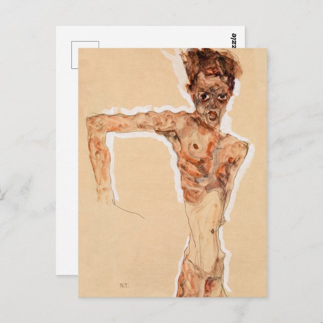 Self Portrait (1911) | Egon Schiele | Postcard (Front/Back)