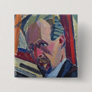 Self Portrait, 1913 15 Cm Square Badge