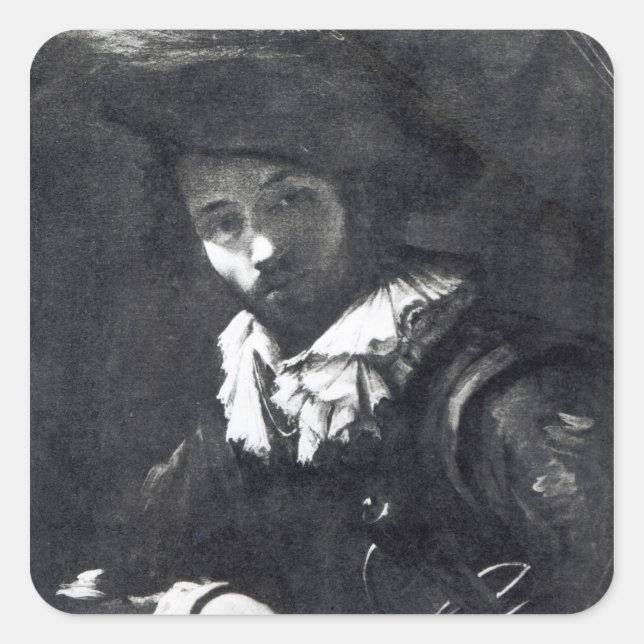 Self-portrait 2 square sticker (Front)