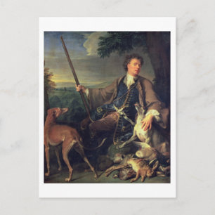 Self Portrait as a Hunter, 1699 (oil on canvas) Postcard