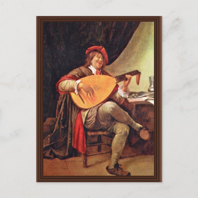 Self-Portrait As A Violin Player By Steen Jan (Bes Postcard (Front)