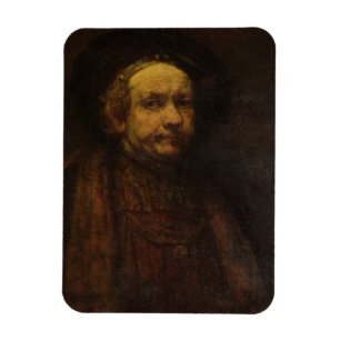 Self Portrait as an Old Man, c.1664 (oil on canvas Magnet