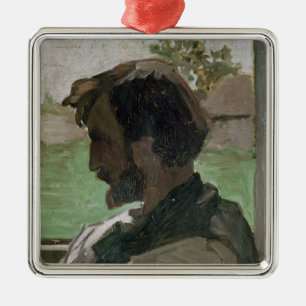 Self Portrait at Saint-Saveur, 1868 Metal Tree Decoration