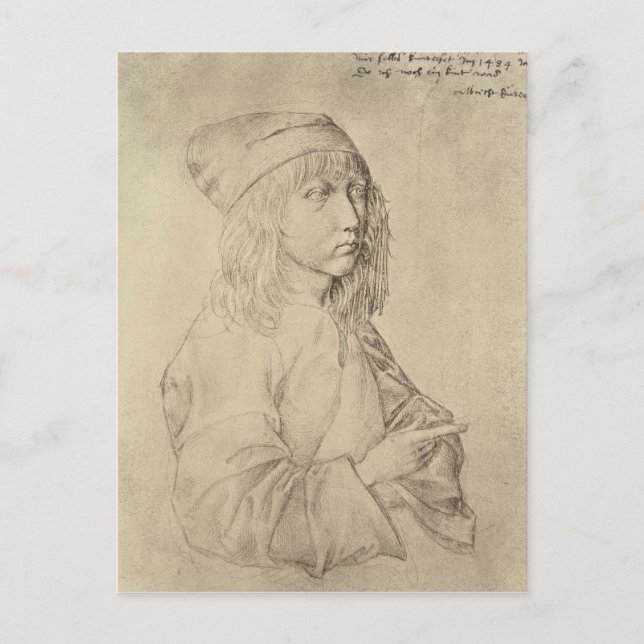 Self portrait at the age of thirteen, 1484 postcard (Front)